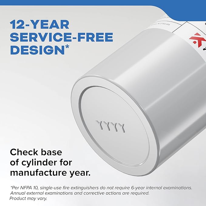 Kidde Fire Extinguisher for Boats, Single-Use 5BC