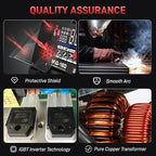 ANDELI MIG Welder, 160Apm 110V/220V Dual Voltage GAS MIG/FLUX MIG/LIFT TIG/STICK 4-In-1 Multiprocess MIG Welder, LED Digital Display Synergic Control,Gas Gasless MIG Welding Machine MIG-160 AIR