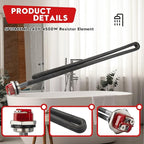 SP10869ML 240V 4500W Resistor Element fits for Rheem Water Heater Element, Replacement Part for Rheem, GE and Ruud Heaters, for Models 2NPH0613-0AO0, 2NPH0811-0BB0,3PH2912-1AB0, 3PH3003-1AA0