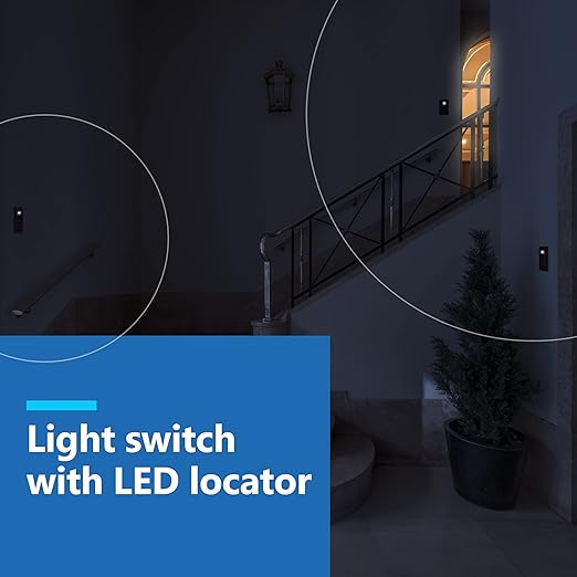 LIDER Minimalist Design Matte Finish Lighted 4-Way Decorator Light Switch, Four Way Frameless Rocker Switch, Residential/Commercial Grade, 15A 120V/277V, UL Listed, LS15-4W-BR, Brown