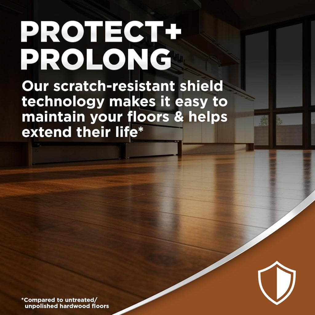 Weiman Wood Floor Polish and Restorer 32 Oz Bundle - High-Traffic Hardwood Floor, Natural Shine, Removes Scratches, Leaves Protective Layer