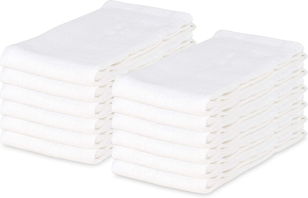 Arkwright Surgical Huck Towels - (Pack of 12) Lint Free & Highly Absorbent Pre-Treated Cotton Cleaning Cloths, Perfect for Medical, Auto Detailing, Window Glass, and Shop, 16 x 26 in, White