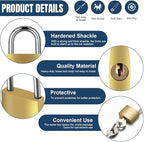 24 Pcs Solid Brass Keyed Padlock, Small Yellow Gym Lock, Strong Padlock with Same Key for Luggage Toolbox (20mm)