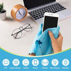 AIDEA Microfiber Glass Cleaning Cloths, 8PK, 16"x16" Premium Microfiber Glass and Window Cleaner, Lint Free Quickly Clean Windows, Glasses, Windshields, Mirrors, Stainless Steel