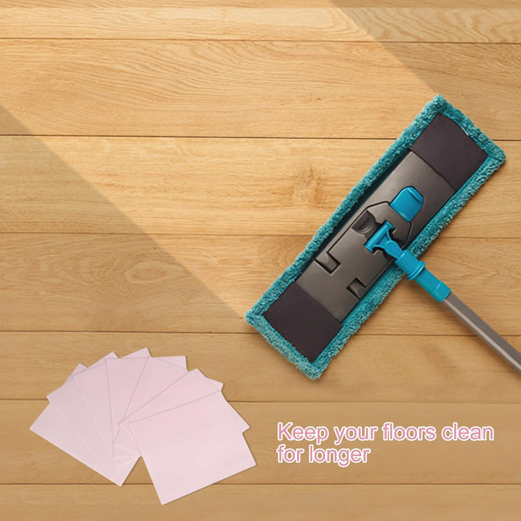 Floor Cleaning Tablets Sheets, Method Hardwood Floor Cleaner and Polish Pack of 300, Concentrate Mild Scent For RV Wall Tiles, Hardwood, Laminate Floor, Pink