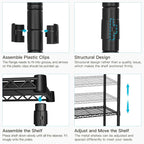 FUTASSI Black Clothing Rack with Dark Gray Cover, P1C Plus Rolling Closet with Wheels, Metal Garment Rack for Hanging Clothes, Clothing Storage Wardrobe, 46" W x 18.5" D x 80.7" H, Load 524 Pounds