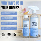 Better Than Clean™ Bath and Shower Cleaner Starter Pack – Fragrance Free, Plant-Based, Non-Toxic, Bathroom Cleaner with 8oz Concentrate & 16oz Empty Refillable Spray Bottle