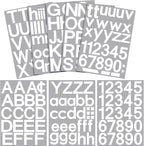 Outus 8 Sheets Vinyl Letter Stickers Self Adhesive Mailbox Alphabet and Numbers Outdoor Vinyl Letters for Scrapbooking Crafts Bulletin Board Classroom School Supplies(3 Inch,White)