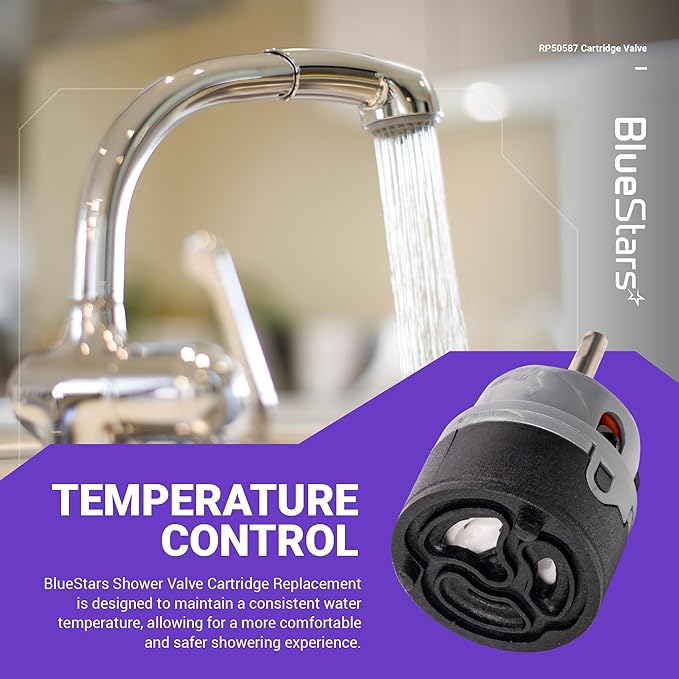 BlueStars High-Quality RP50587 Cartridge Valve - Fit Delta Faucets Kitchen and Kitchen Faucet Repair Kit - Replacement for Single Handle Valve Cartridge RP50587 (RP50587 new)