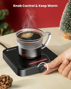 Maestri House Mug Warmer, Electric Coffee Cup Warmer for Desk with 3-Temp Settings,Auto Shut Off, Constant Temperature Heating for Beverage, Milk, Tea and Hot Chocolate at Home & Office (Black)