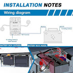 GLOSO E9AL LED Switch Breaker for Marine RV Truck Hi-Amp Circuit Breaker (120A)