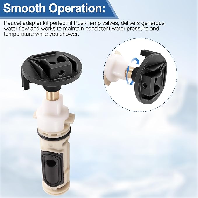 116653 Shower Faucet Handle Adapter Kit Replacement for Moen Posi-Temp Handles, Replacement Parts Compatible with Moen Single Handle Tub/Shower Faucet Valve Cartridge