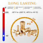 48 PCS DOT Brass Compression Air Brake Nylon Tubing Fittings,1/4" 1/8" 3/8" 1/2" 5/16" OD Straight Union Fitting Assortment Kit, DOT Air Line Fittings for Truck or Industrial Air System