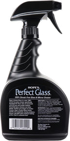 HOPE'S Perfect Glass Cleaner Spray, Streak-Free, Ammonia-Free Window, Mirror, Screen, Tinted Glass, and Shower Door Cleaner, Indoor and Outdoor Glass Surfaces, 32 Fl Oz, Pack of 6