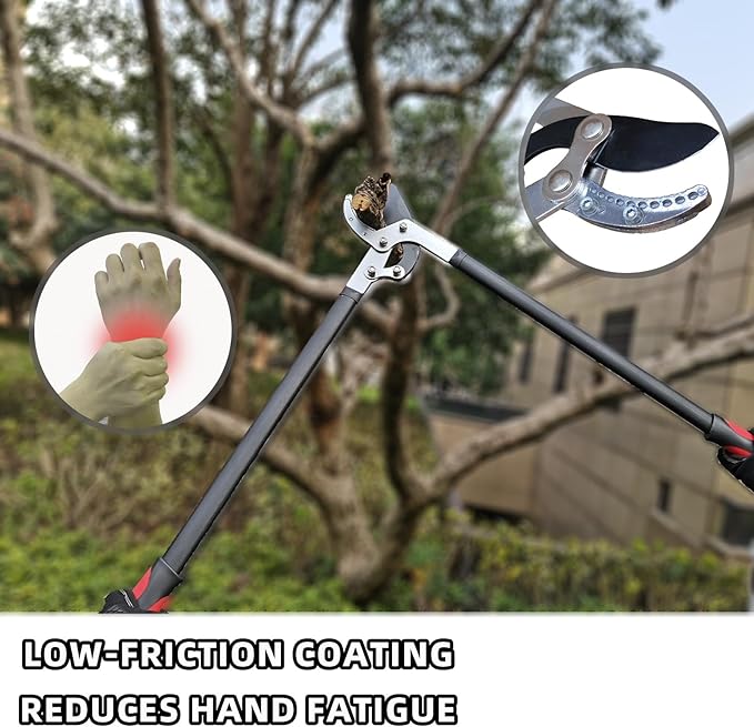 Loppers for Tree Trimming, Heavy Duty Branch Cutter Tree Clippers with Compound Action, Chops Thick Branch Ease, Garden Lopper Pruning, 32 Inch Tree Trimmer with 2" Clean Cut Capacity