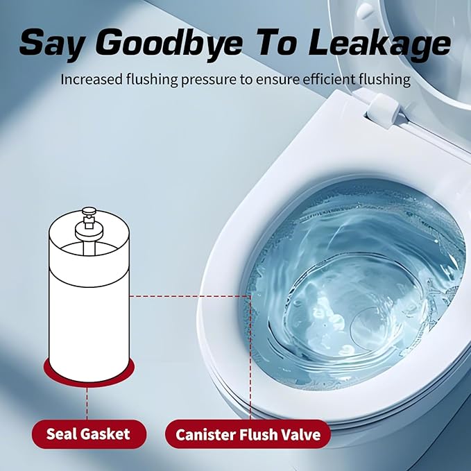 Triple-Lip Design Flush Valve Seal for Kohler, Upgraded Silicone Material Canister Toilet Tank Parts Gasket Replacement for GP1059291, for Easy Install and Uninstall