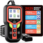 2025 Upgraded OBD2 Scanner Diagnostic Tool, Check Engine Lights and Clear Vehicle Trouble Codes with Professional Battery Start Test, Cloud Printing Enhanced Car Scanner for All Vehicles Since 1996