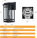 2 Packs 12'' Outdoor Wall Light Fixtures, Black Porch Lights Outdoor Lighting for House, Exterior Lighting Fixtures Wall Lanterns, Waterproof Modern Outside Sconce Lights for Garage Patio (No Sensor)