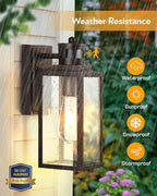 VIANIS Motion Sensor Outdoor Wall Lights, Oil-Rubbed Bronze Dawn to Dusk Exterior Garage Light Fixtures, Aluminum Outside Porch Lights for House Wall Mount, Modern Outdoor Sconce Wall Lantern Lamps