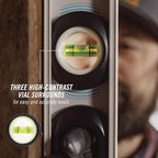 CHANNELLOCK 48-Inch, Professional-Grade Aluminum I-Beam Level with 3 Vials, 5100-0048