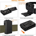 MUTUACTOR Magnetic Belt Clip Heav Duty, 2PCS Super Strong Tool Belt Tool Holster,Anti-Slip Rubber Coated Magnetic Belt Clip for Organizing Screwdrivers Hammers Wrenchs