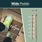 WOA WOA 6 Step Ladder, Lightweight Folding Ladder with Non-Slip Wide Pedals, Ladder with Safe Grip Handle, Easy to Open and Close, Suitable for Home and Outdoor - Brown Gold