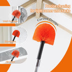 26 FT Cobweb Duster with Extension Pole,Spider Web Brush with Pole Extend 5-20FT,Spiderweb Cleaner with 4-Stage Telescopic Aluminum Pole,Spider Brush Cobweb for Outdoor & Indoor Cleaning