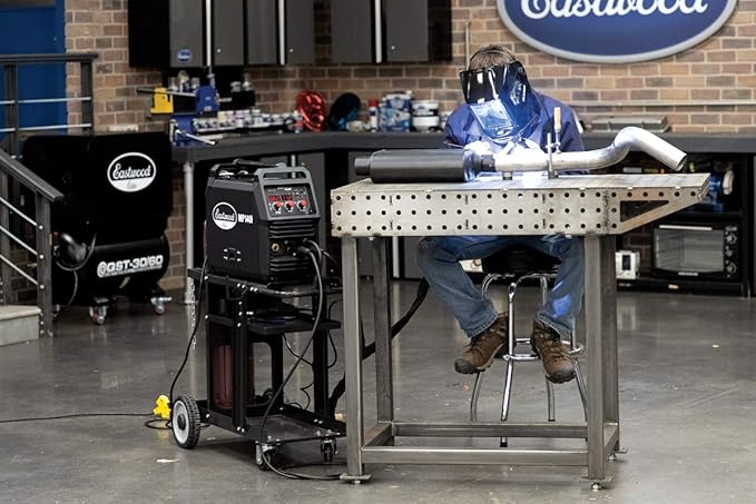 Eastwood Elite MP140i Multi Process Welder | All in One Powerful 110V Inverter Portable Welding Machine | MIG TIG Stick Compatible with Built-in Spot Weld Timer | Perfect DIY Home Garage Spot Welder