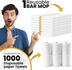 Bar Mops Gold Stripe Pack of 60 Kitchen Towels 16x19 Multi-Purpose for Home, Restaurant and Cleaning White Absorbent Washcloth Dishcloths Sets, Reusable Dish, Cloths Rags