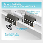 Window Locks for Up and Down Windows 4 Pack Window Stopper Sliding Window Lock for Vertical Horizontal Sliding Windows Doors with Key Aluminum Window Security Locks Child Proof(Black Large)