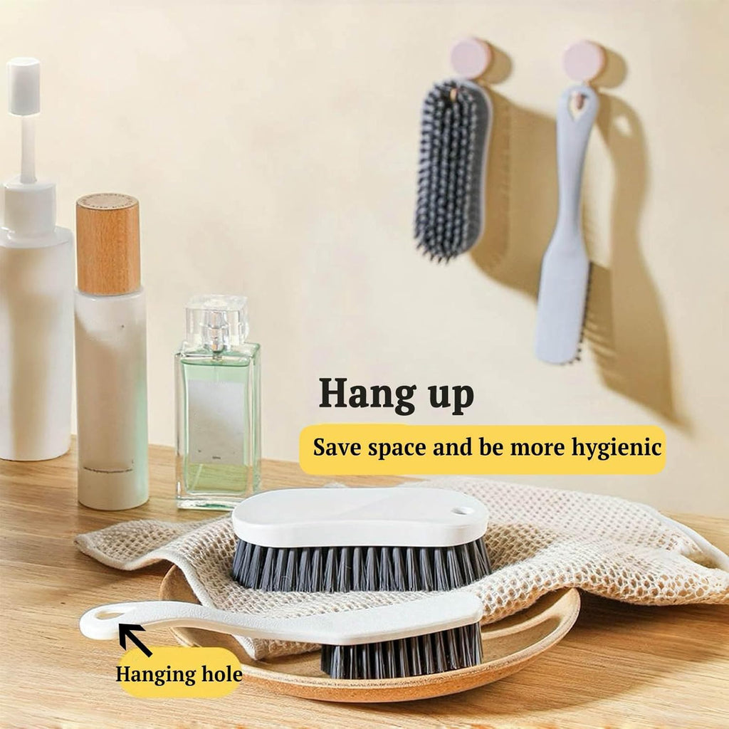 Scrub Brush for Cleaning - 3pcs Bathroom Scrubber Cleaning Brushes for Household Use Heavy Duty Small Nylon Brush,Shoe Cleaning Brush,Laundry Brush,Kitchen,Bathtub,Floor Brushes