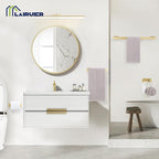 Brushed Gold Bathroom Hardware Set, 4-Piece Bath Towel Bar Set SUS304 Stainless Steel Towel Rack Set for Bathroom, 23.6 inches Bathroom Towel Holder Set Wall Mounted