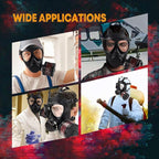 Gas Masks Survival Nuclear and Chemical, Gas Mask with 40mm Activated Carbon Filter, Tactical Full Face Respirator Mask for Chemicals, Gases, Paint, Vapors, Welding