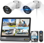 《All-in-One DVR & 80FT Night Vision》Outdoor Wired Security Camera System,CCTV Cameras Outside, Home Video Surveillance Systems