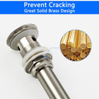 SKOWLL Vessel Bathroom Sink Drain Kit Pop-Up Sink Stoppers Push Button Vanity Drain Kit Brushed Nickel Push Drain with Overflow