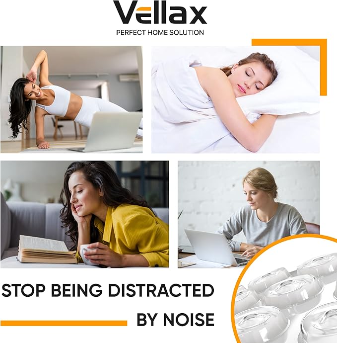 64 Self Adhesive Cabinet Door Bumpers – Sticky Clear Silicone Rubber Pads for Furniture Drawers, Kitchen Cabinets, Decor, Wall Protection – Vellax