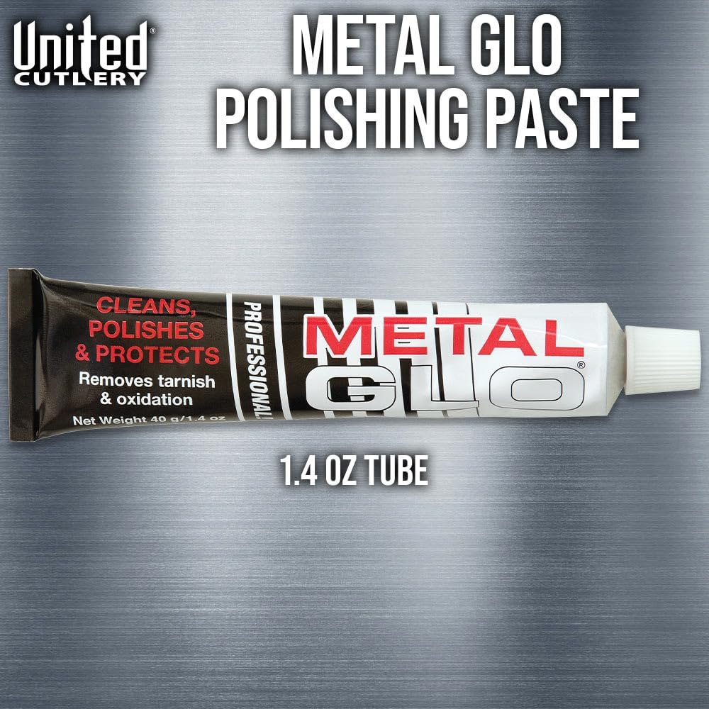 Metal Glo Polishing Paste | Premium Quality Polishing Paste | Polishes Most Metals | Liven Up Old Metals with New Shine | Ideal for Knife Blades and More | 1.4 Oz. Tube