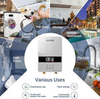 Tankless Water Heater 6.5KW 240V,Instant Electric Water Heater Self Modulating Technology,Overheating Protection,Electric Hot Water Heaters for Sink.