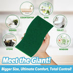 AIDEA XL Scrub Sponges 6Count, Heavy Duty Sponges for Dishes, Extra Large Sponge for Cleaning Kitchen and Household, Heavy Duty Sponge Safe for Non-Coated Cookware, Cleaning Power for Bathroom, House