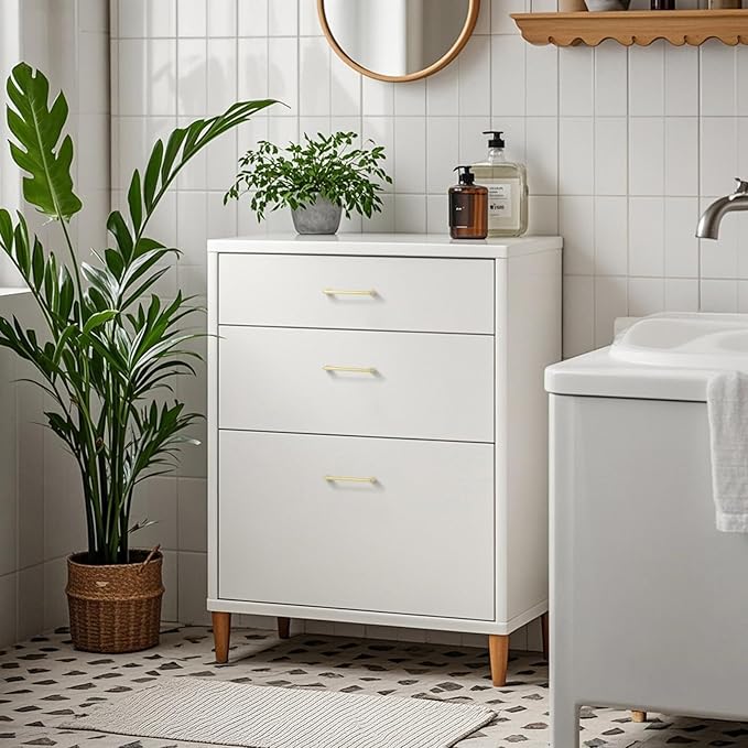 10 Pack 3.75 Inch(96mm) Hole Center Modern Brushed Gold Cabinet Pull Handle Timeless Vanity Drawer Pull Handle Classic Cabinet Hardware for Kitchen Dresser Bathroom, Screws Included, B-Gold(3.75x10)