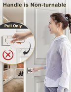 2 Pack Dummy Door Handles Brushed Nickel for Left Hand and Right Hand, Mordern Square Closet Hallway Door Knobs, Non-Turning Single Side Pull