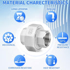 ChillWaves 304 Stainless Steel Cast Pipe Fitting, Union，1" NPT Female，Thread Adapter(2-PACK)