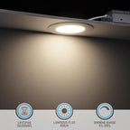 TORCHSTAR Basic Series 12-Pack 4 Inch Ultra-Thin LED Recessed Lighting with Junction Box, CRI90, Aluminum, 4000K Cool White, 5%-100% Dimmable Slim Recessed Downlight, 9W 810LM, ETL and Energy Star