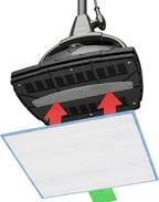 Euroflex Vapour 9-Piece Steam Mop; Ultra Dry Steam Technology; Commercial-Grade 295°F & 50 PSI; Designed & Engineered in Italy; Safe for Steam Cleaning Hardwood & Luxury Vinyl Plank; 5 Year Warranty