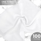 Terry Bar Mop Towels (Value Pack of 100) Size 14"x17" – Absorbent and Durable, Multipurpose Cleaning Rags, Cotton Cleaning Towels, Terry Cloth Rags, Reusable Shop Rags (White)