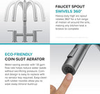 KRAUS Oletto Bridge Kitchen Faucet with Pull-Down Sprayhead in Matte Black, KPF-3122MB