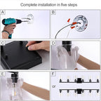 6 Light Bathroom Light Fixtures, 40 Inches Bathroom Lighting Fixtures Over Mirror, Black Vanity Light with Clear Glass Shades