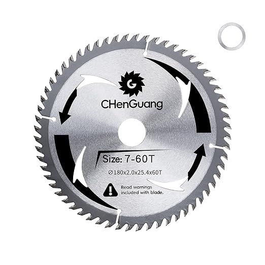 7 Inch 60 Tooth Miter/Tungsten Carbide Tipped Blade High-Performance Professioal Saw Blade for Cutting Wood