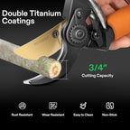 VIVOSUN 8.5" Bypass Pruning Shears for Gardening, Heavy-Duty Garden Scissors, Ultra Sharp Pruners with 3/4 in. Cut Capacity SK5 Blades, Thick Cushion-Covered Handle and Safety Lock