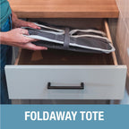 CleverMade Collapsible Laundry Tote - Midnight Black Shadow Gray 2-Pack 50L - Foldable Storage Organization Container for Clothes Laundry Room Storage